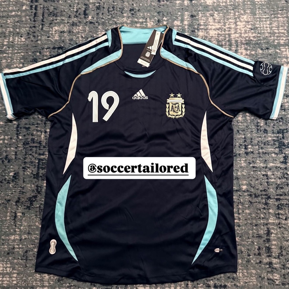 ARGENTINA size M XXL MESSI #19 soccer jersey camiseta malliot maglia - Picture 2 of 2